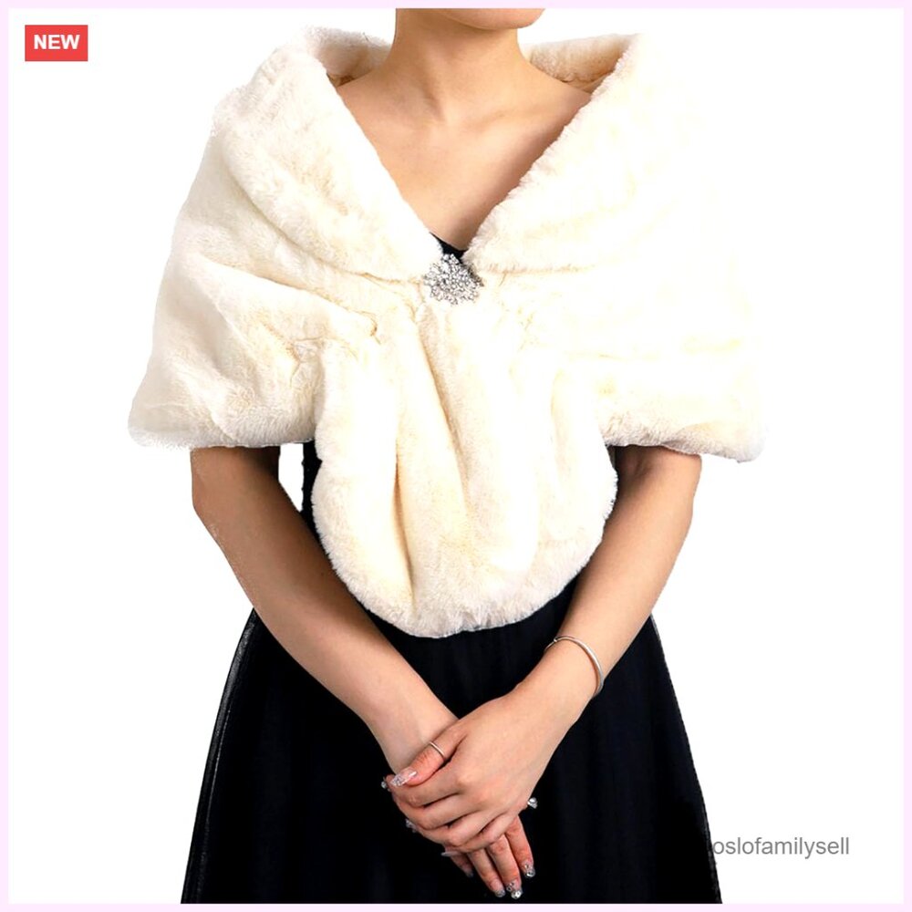 Faux Fur Shawl Wrap For Winter Weddings Us 4-14 S-M